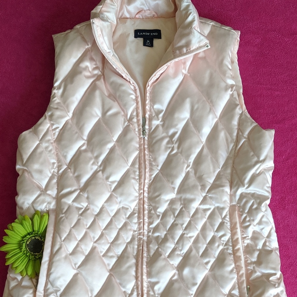 Land's End Quilted Puffer Vest sz.M #434 - Picture 5 of 7